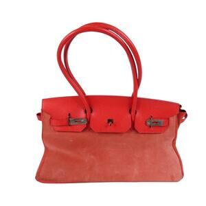 Elegant Red Leather Handbag